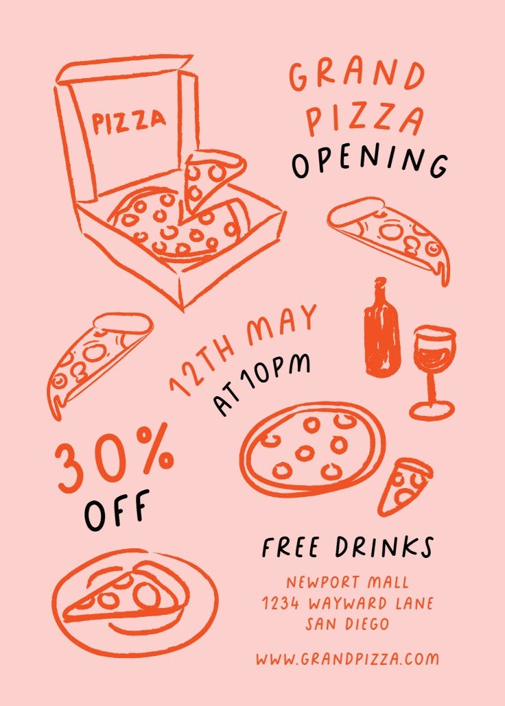 Grand pizza - business poster