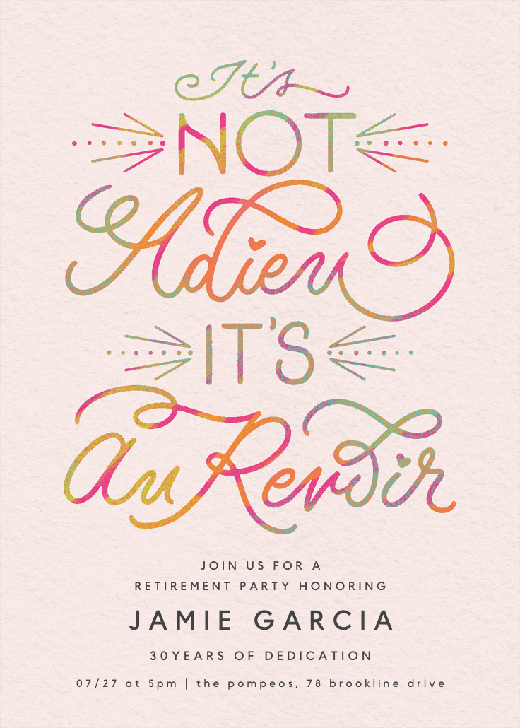 Au revoir - business poster