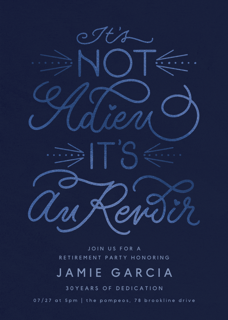 Au revoir - business poster