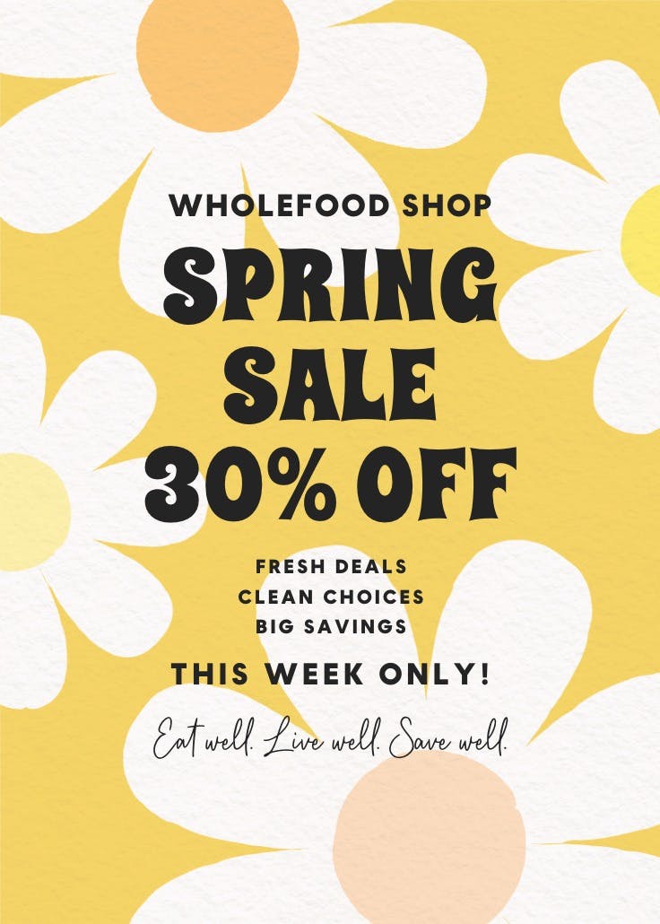 Bold daisies - business poster