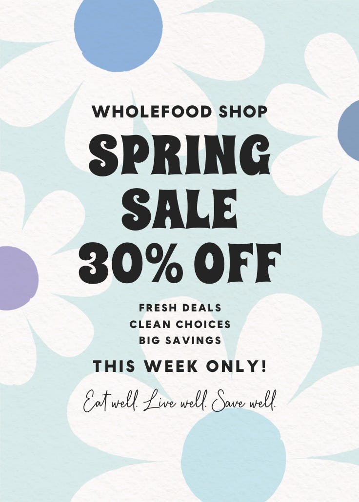 Bold daisies - business poster