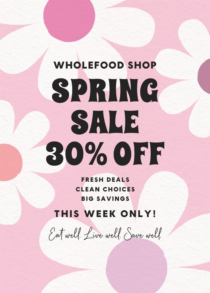 Bold daisies - business poster