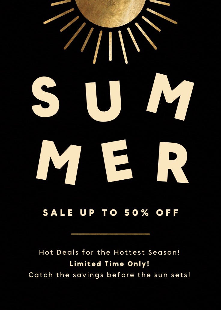 Solar silhouette at 50 - sale poster