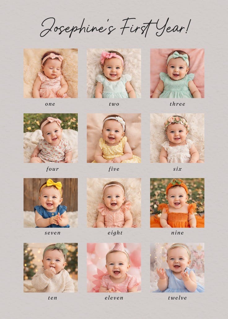 A year of cuteness - events poster