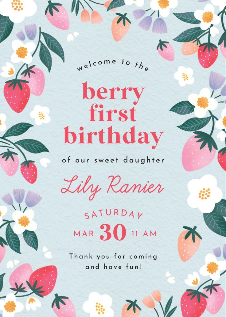 Berry sweet - birthday poster