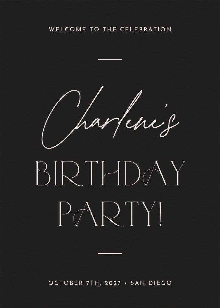 Big name sign - birthday poster