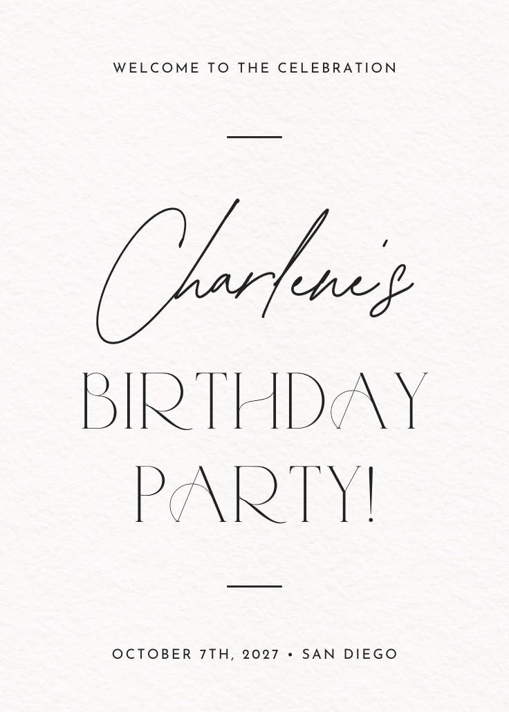 Big name sign - birthday poster