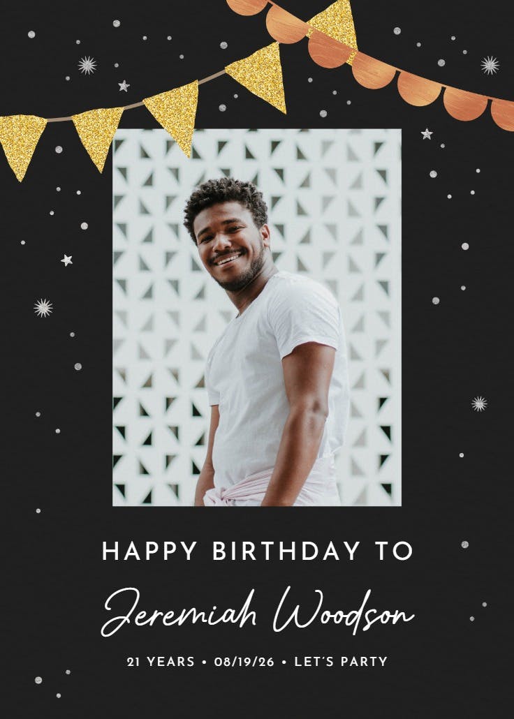 Birthday bunting - events poster