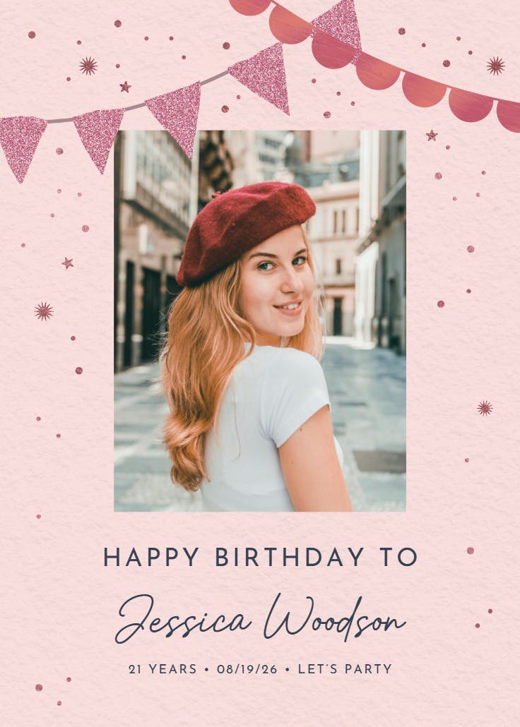 Birthday bunting - birthday poster