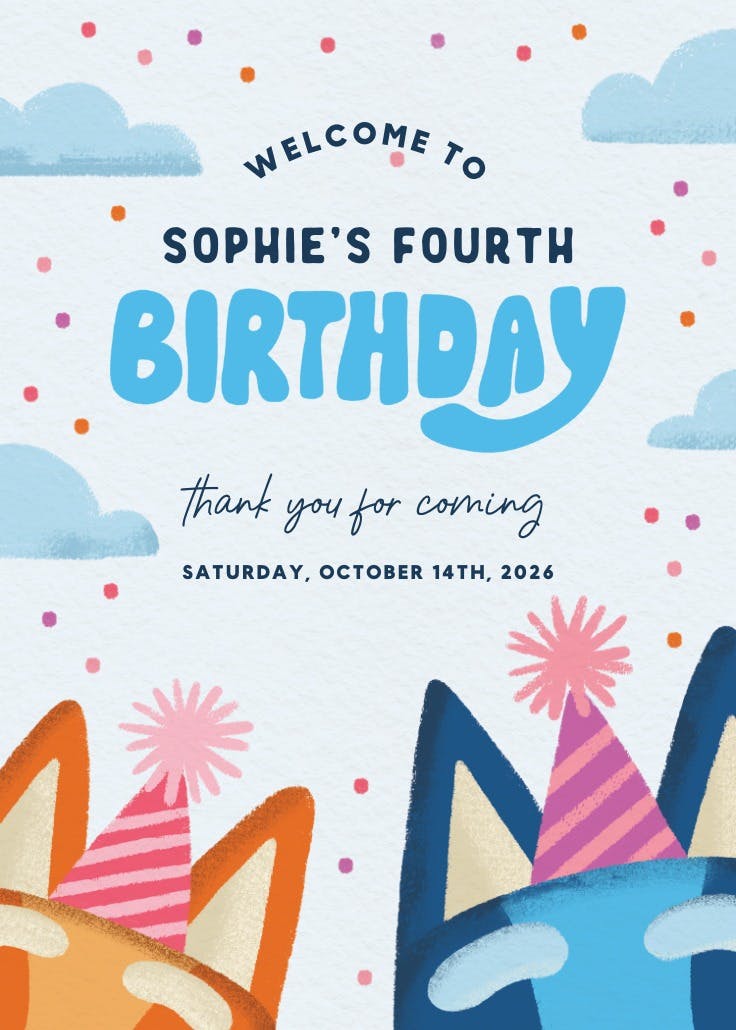 Blue bonanza - birthday poster