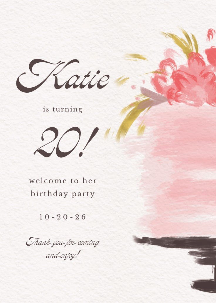 Brushwork cake - events poster