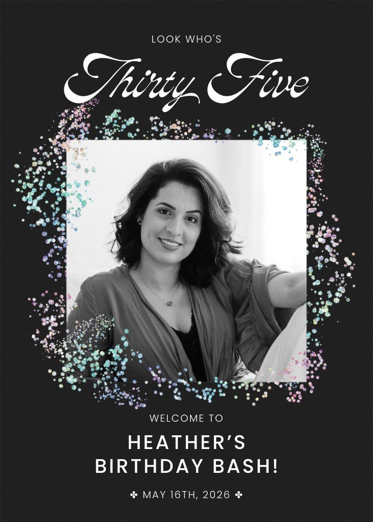 Decadent glitz photo - birthday poster