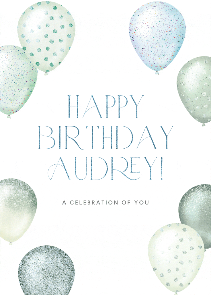 Foil & glitter balloons - birthday poster