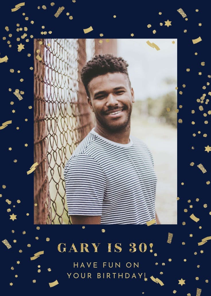 Golden confetti - events poster