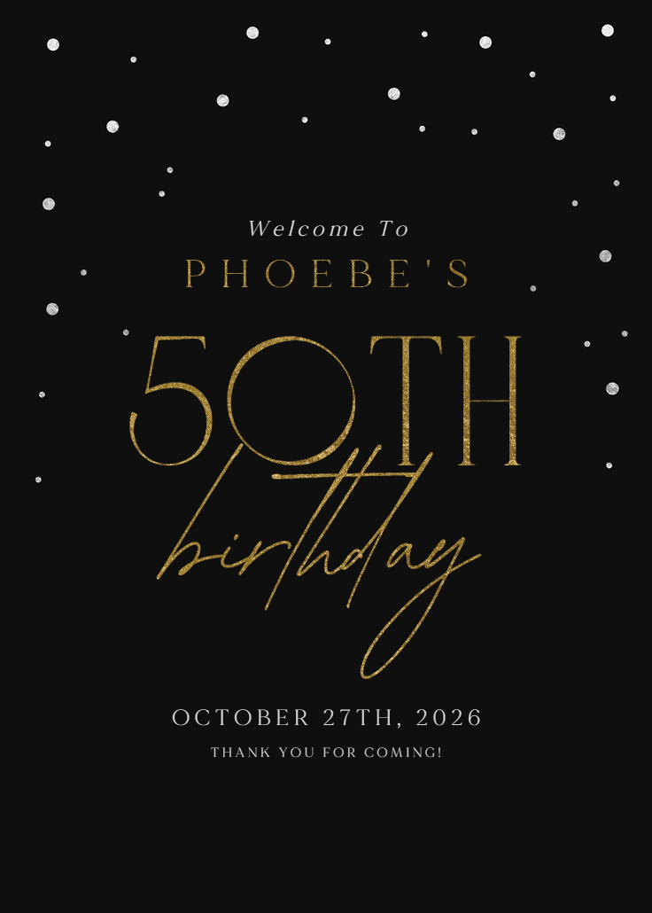 Golden flakes - birthday poster