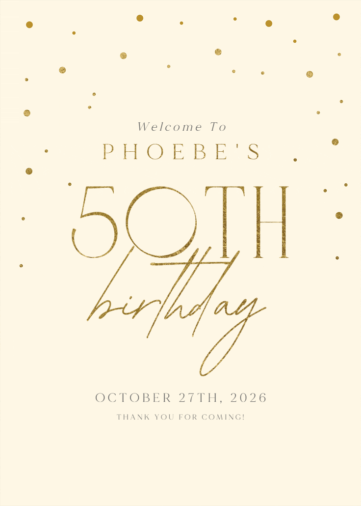 Golden flakes - birthday poster