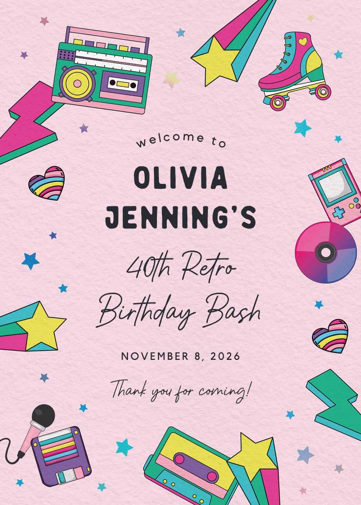 Radical 80s - events poster