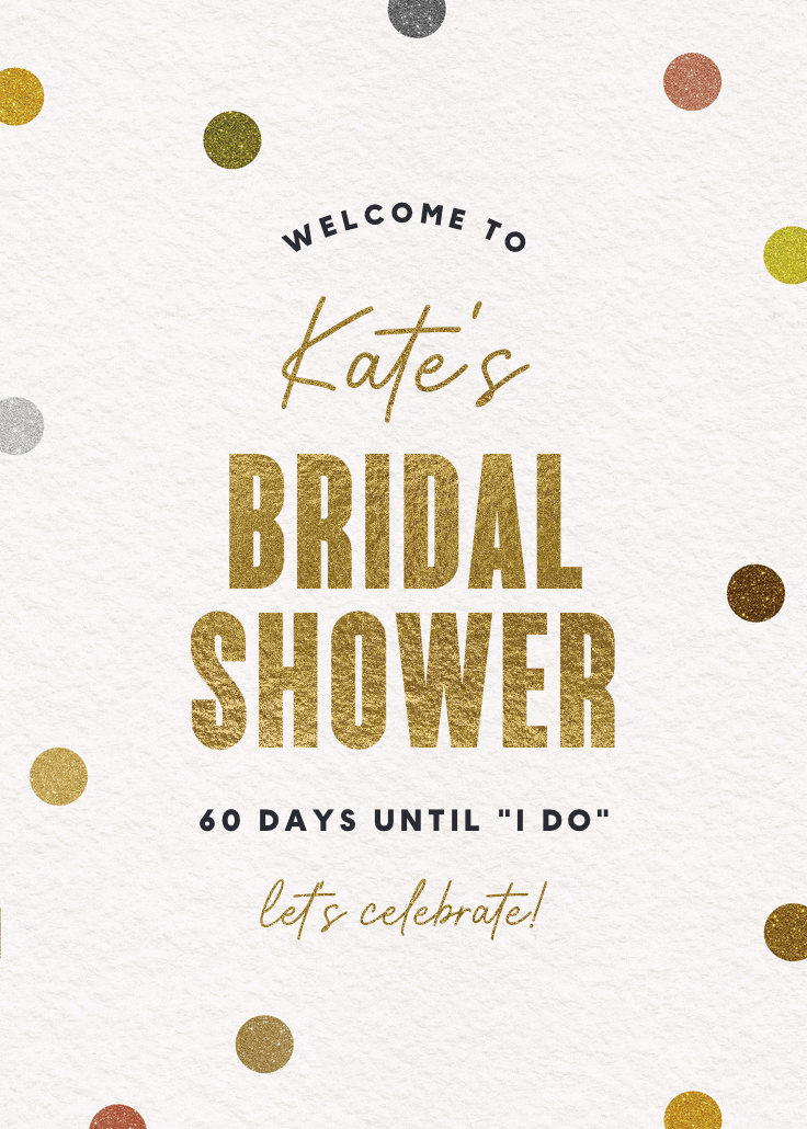 Glitter bridal joy - events poster