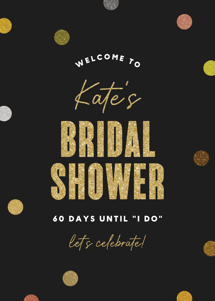 Glitter bridal joy - bridal shower poster