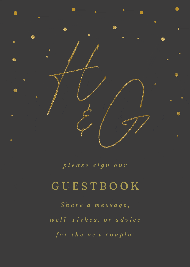 Golden flakes - bridal shower poster