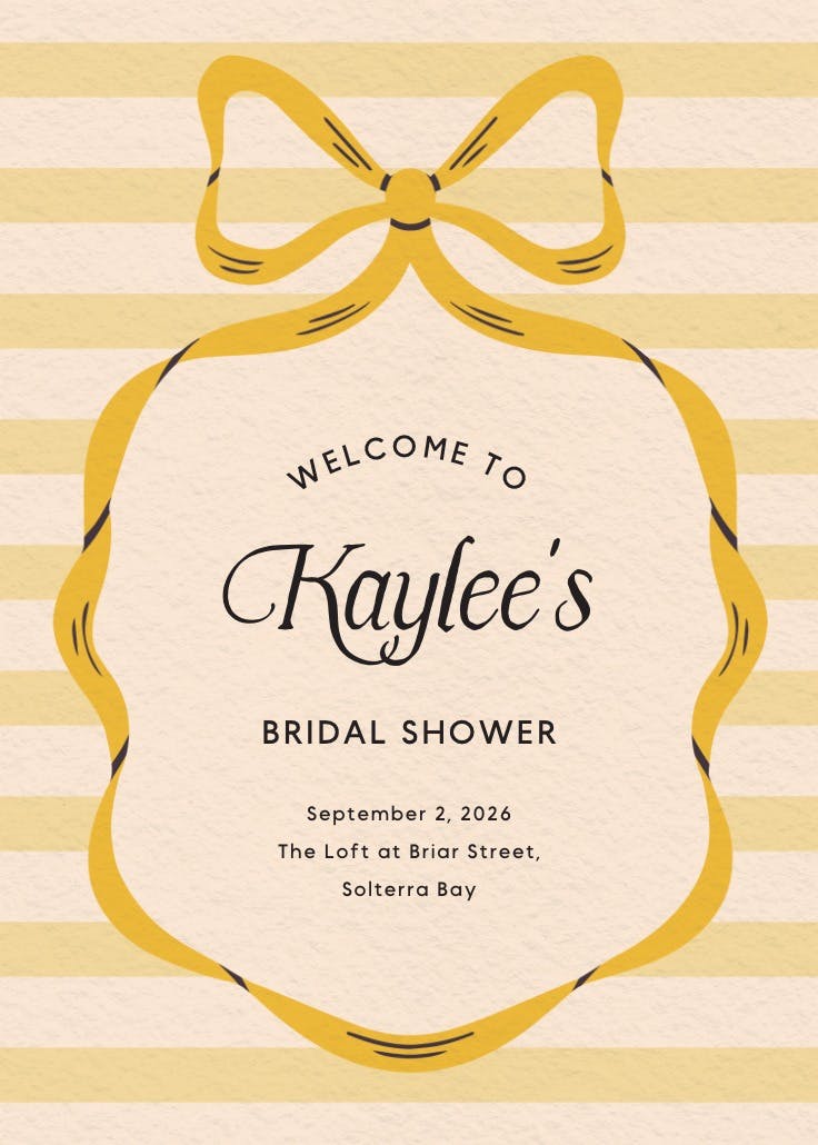 Mid-century bow - events poster