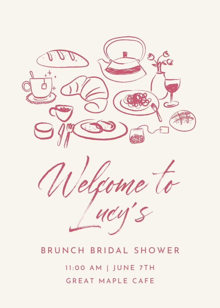 Morning mingle - bridal shower poster