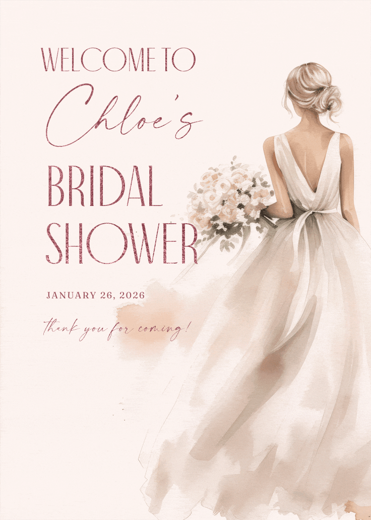 Nearly mrs - bridal shower poster