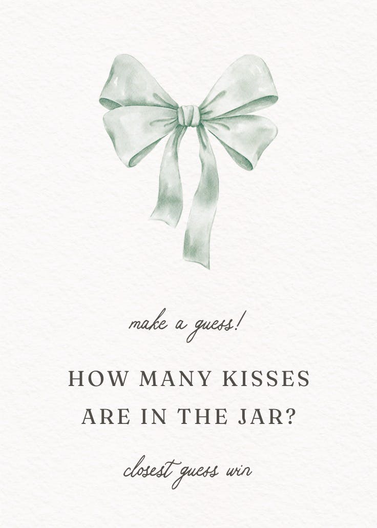 Ribbon jar - bridal shower poster