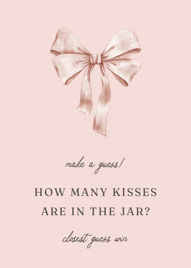 Ribbon jar - bridal shower poster