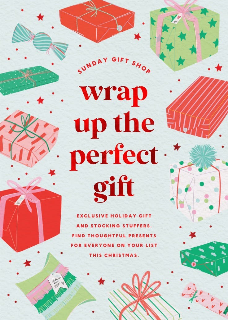 Gifts galore - events poster