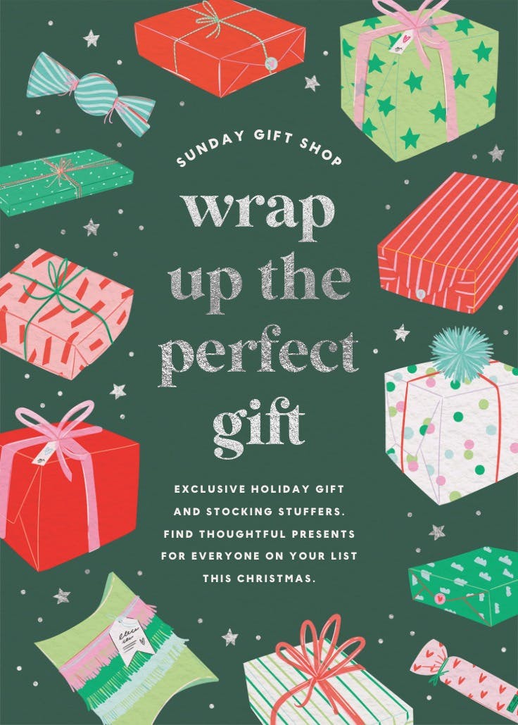 Gifts galore - christmas poster