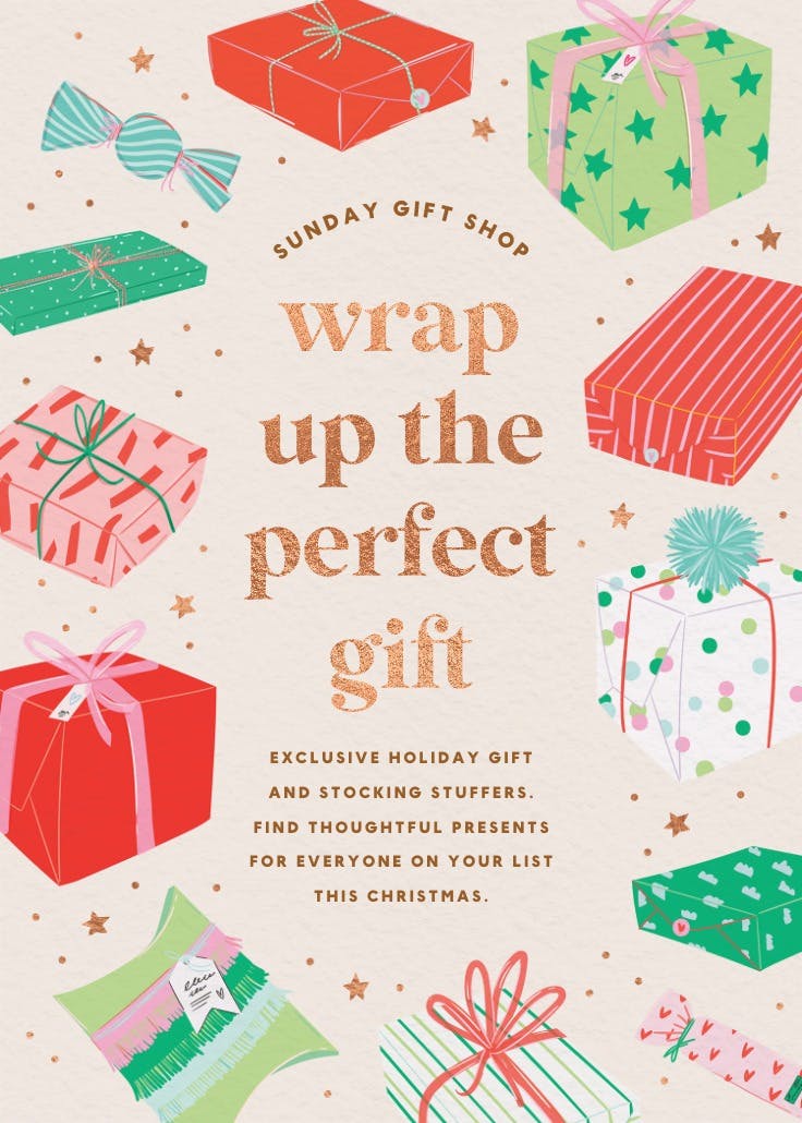 Gifts galore - christmas poster