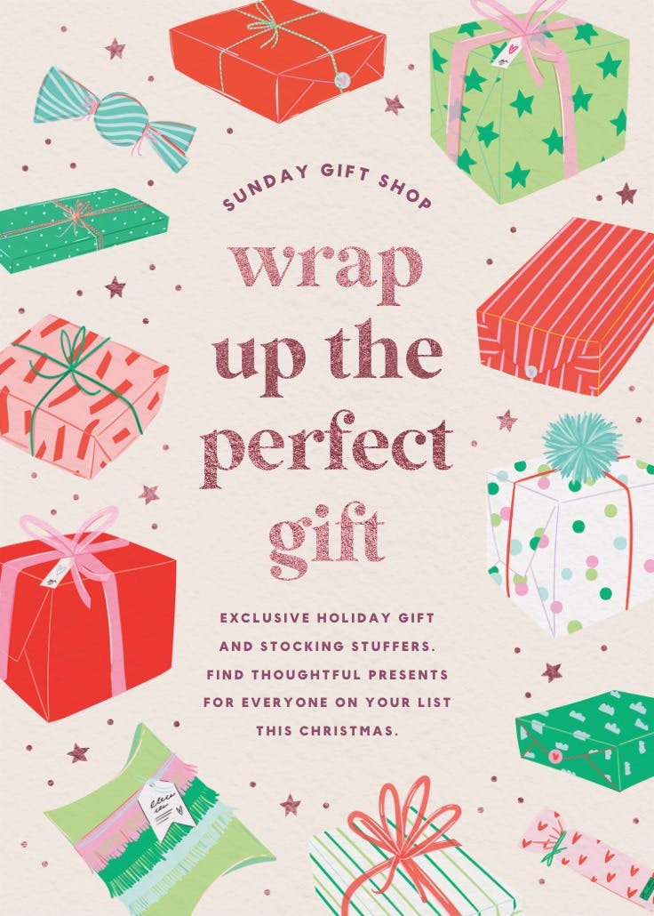 Gifts galore - christmas poster