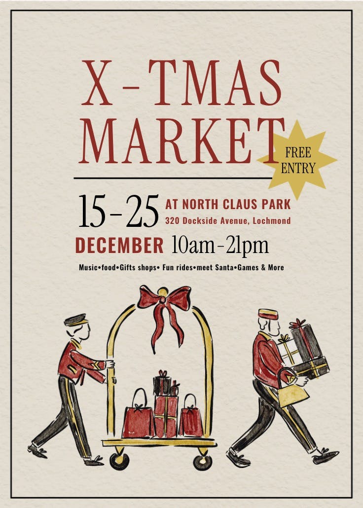 Holiday delivery crew - events poster