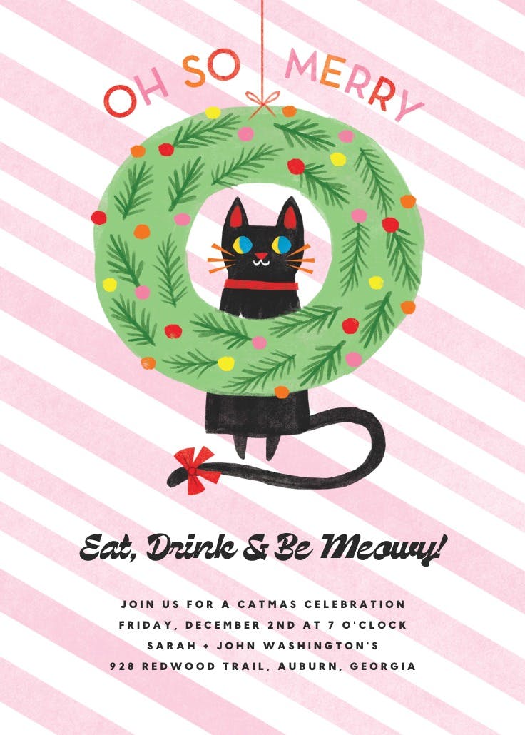 Merry cat - events poster
