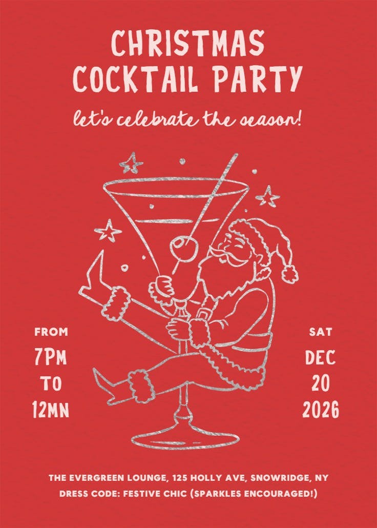 Merry martini - christmas poster