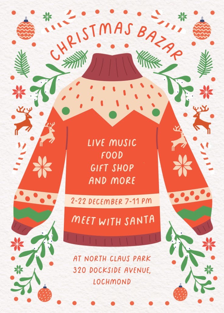 Time for sweater - events poster