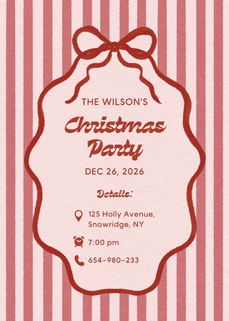 Vintage stripes - christmas poster