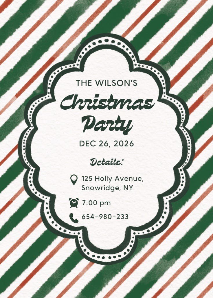 Vintage stripes - christmas poster