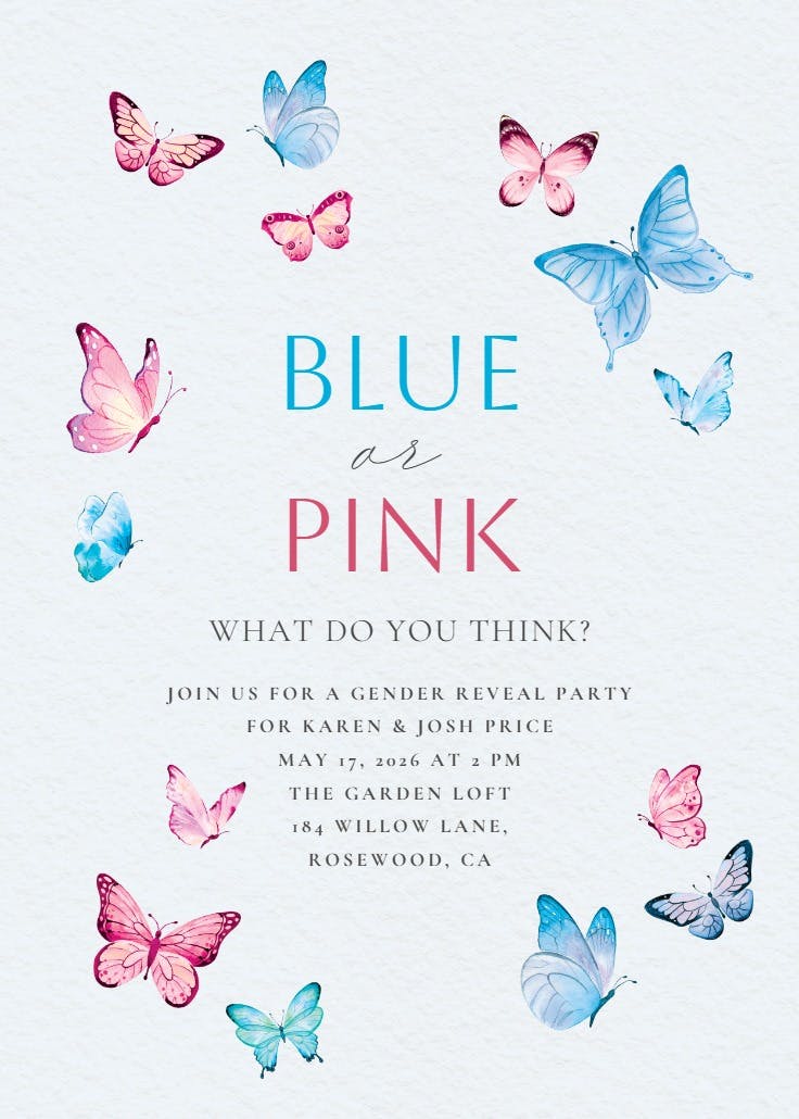 Baby butterfly - póster de evento