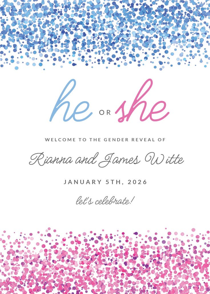 Blue & pink dots - events poster