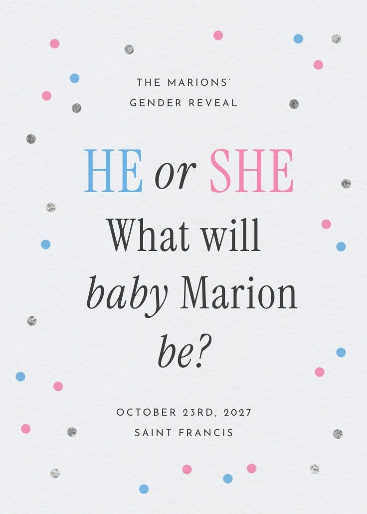 He Or She - Events Poster Template (Free) | Greetings Island