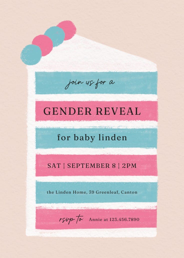Little layer cake - gender reveal poster