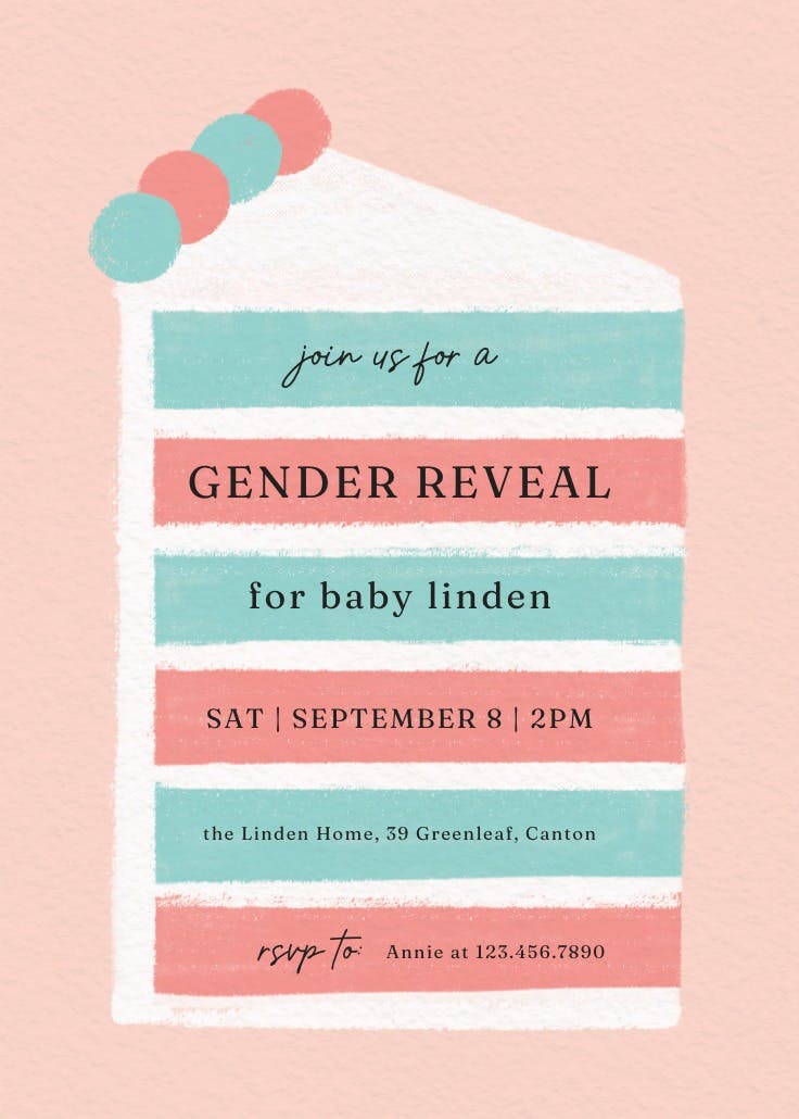 Little layer cake - gender reveal poster