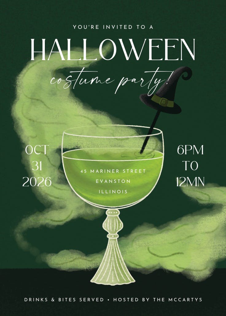 Glowing green - events poster