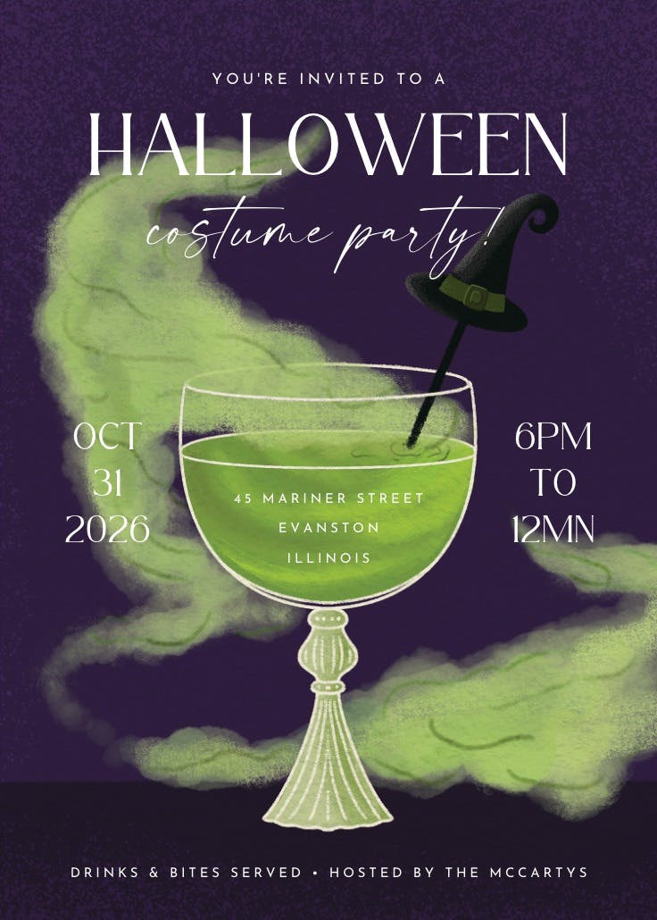 Glowing green - halloween poster