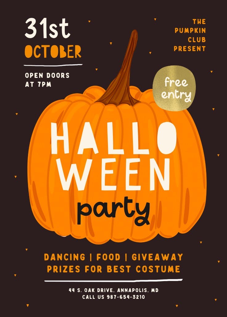 Huge pumpkin - events poster