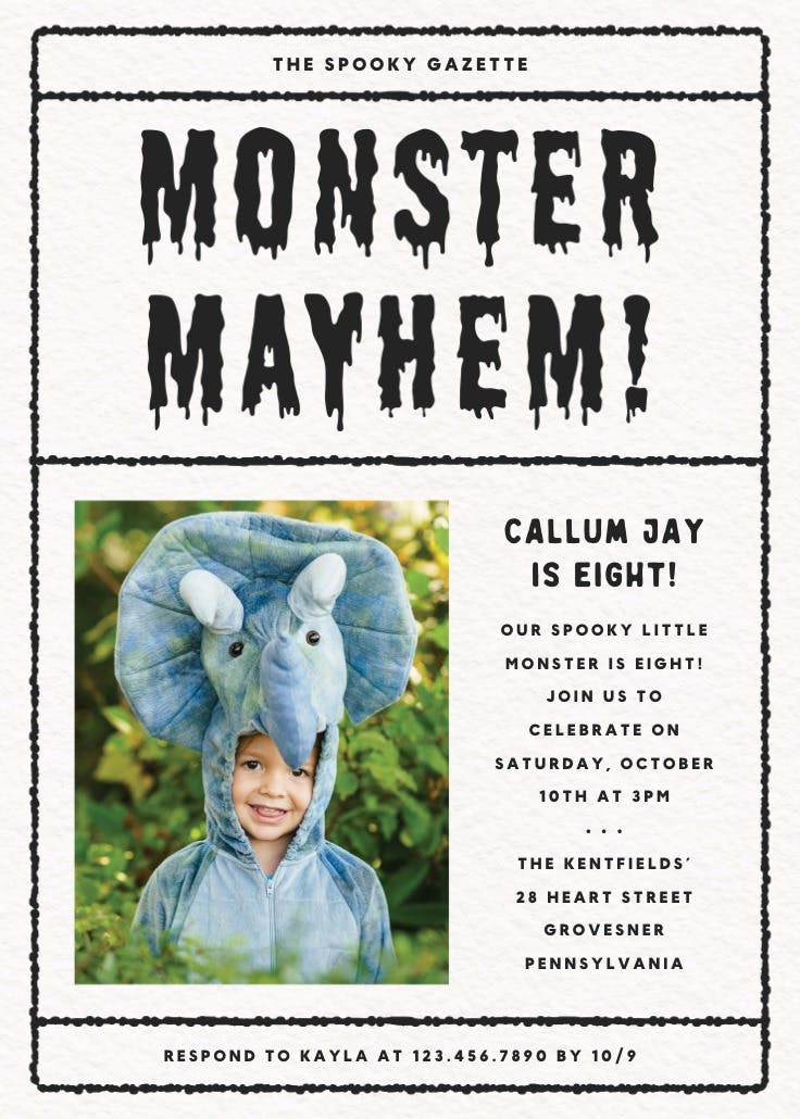 Monster gazette - halloween poster