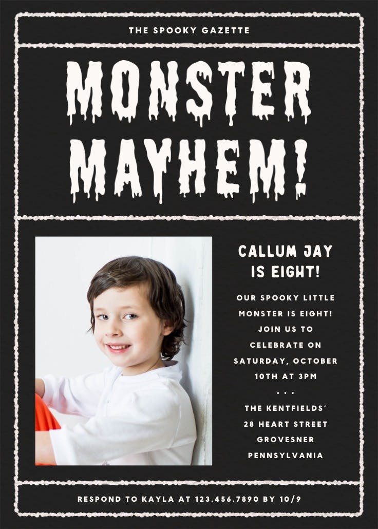 Monster gazette - halloween poster