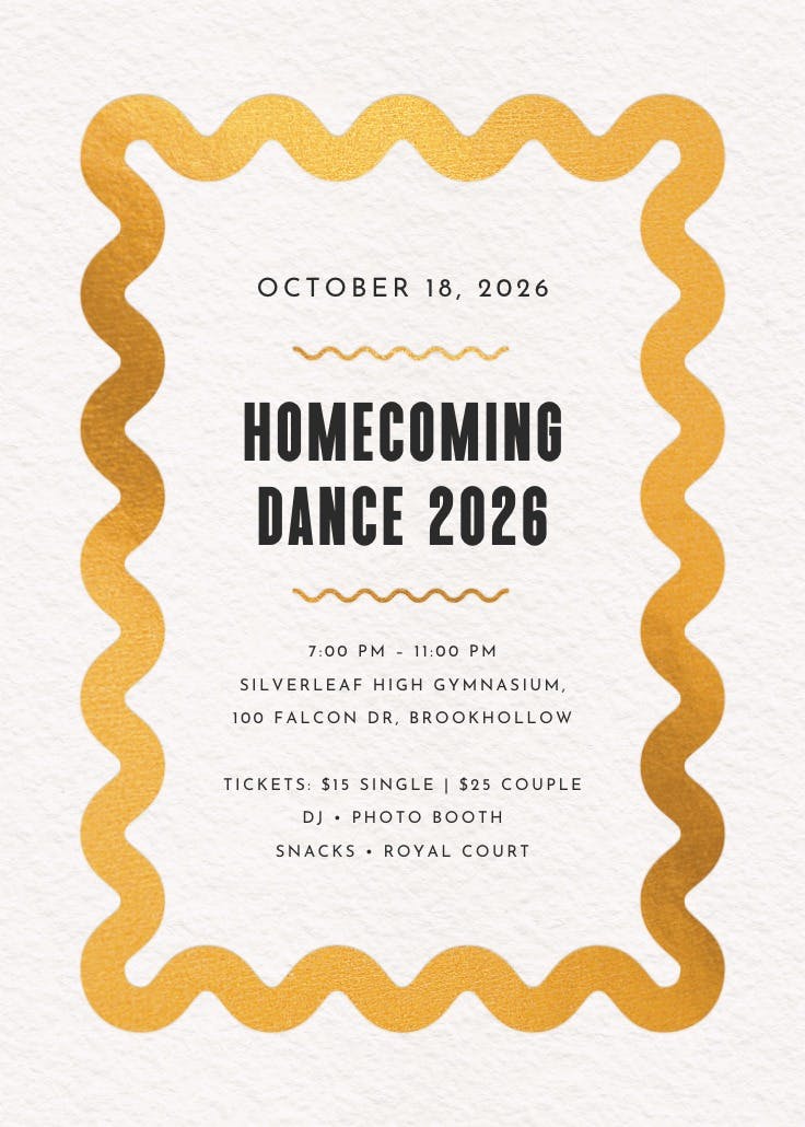 Billowing border - events poster